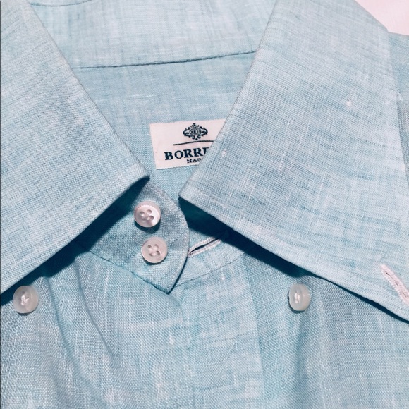LUIGI BORRELLI Other - LUIGI BORRELLI NAPOLI Linen light green shirt